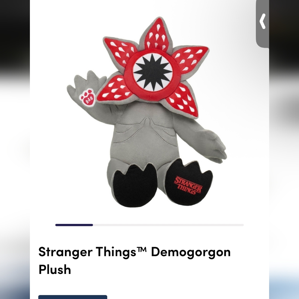 Stranger Things Demogorgon Sold Out Build-A-Bear Gray Plush